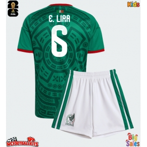 Mexico Erik Lira #6 Replica Home Stadium Kit for Kids World Cup 2026 Short Sleeve (+ pants)